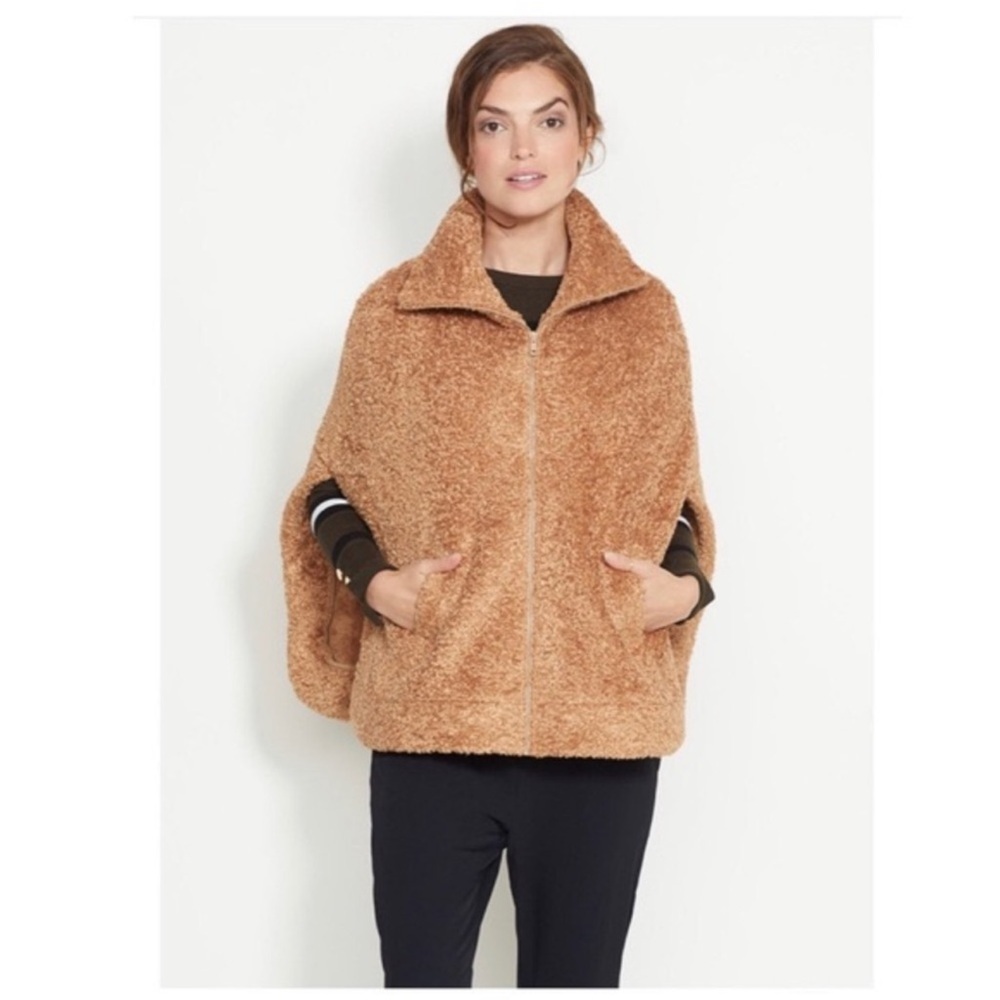 Dudley Stephens Camel Teddy Zip-Up Jacket